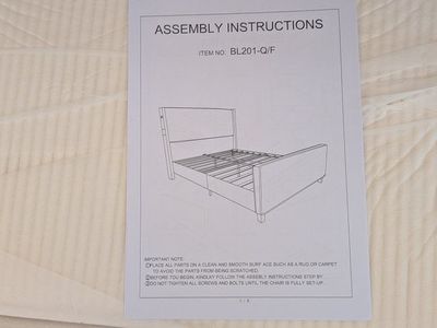 Upholstered Bed Frame with Headboard and Footboard (Item No. BL201-Q/F)