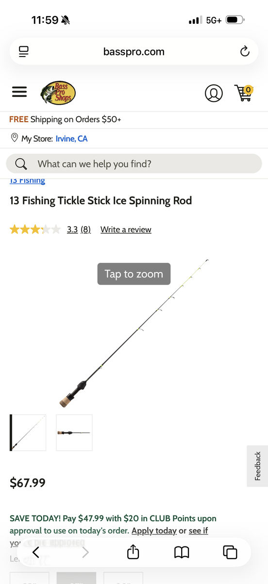 13 Fishing Tickle Stick Ice Spinning Rod