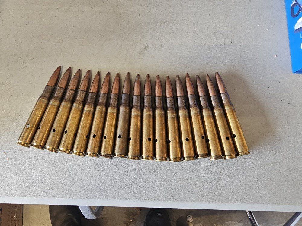 M2 .50 Caliber Dummy Rounds/Snap Caps - Lot of 17 - Brass Casings for Display/Training