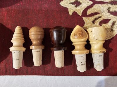 Wood-Turned Wine Bottle Stoppers