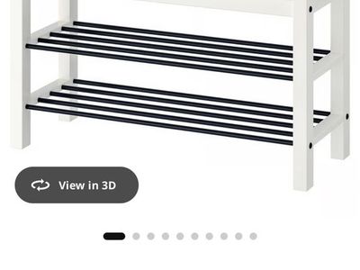 IKEA hemnes shoe bench gray color