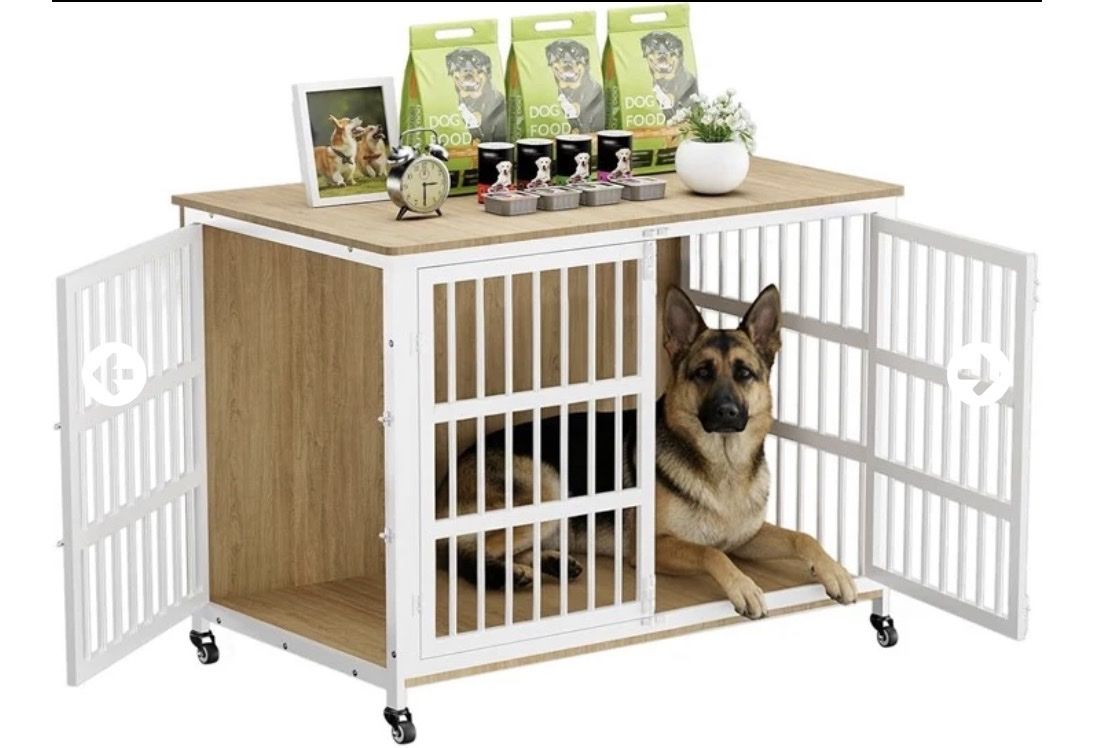 New Heavy Duty Wooden Dog Crate Furniture Style Large Dog Kennel Table