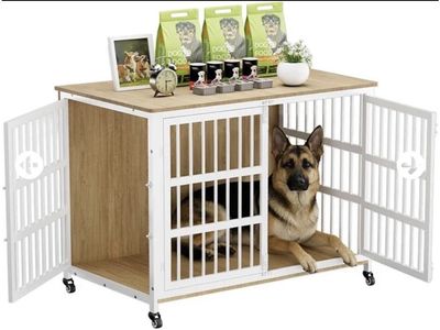New Heavy Duty Wooden Dog Crate Furniture Style Large Dog Kennel Table
