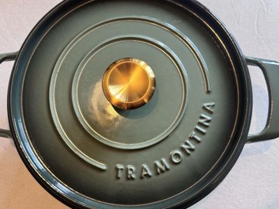 Tramontina 6 Quart Cast Iron Round Dutch Oven in color Sage