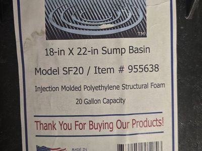 Jackel 18x22" SF20 Sump Basin