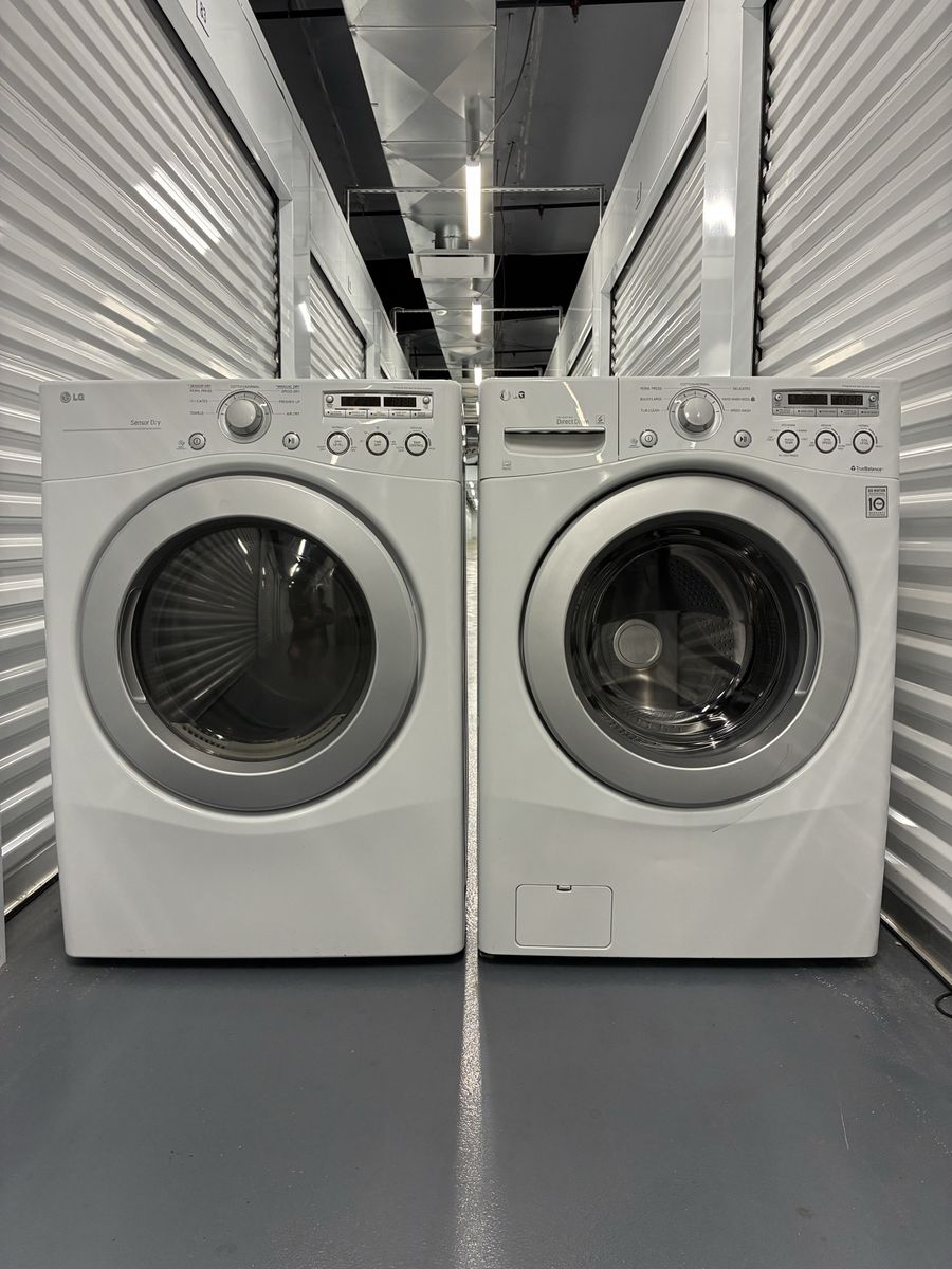 LG Front Load Washer and Electric Dryer Set - White
