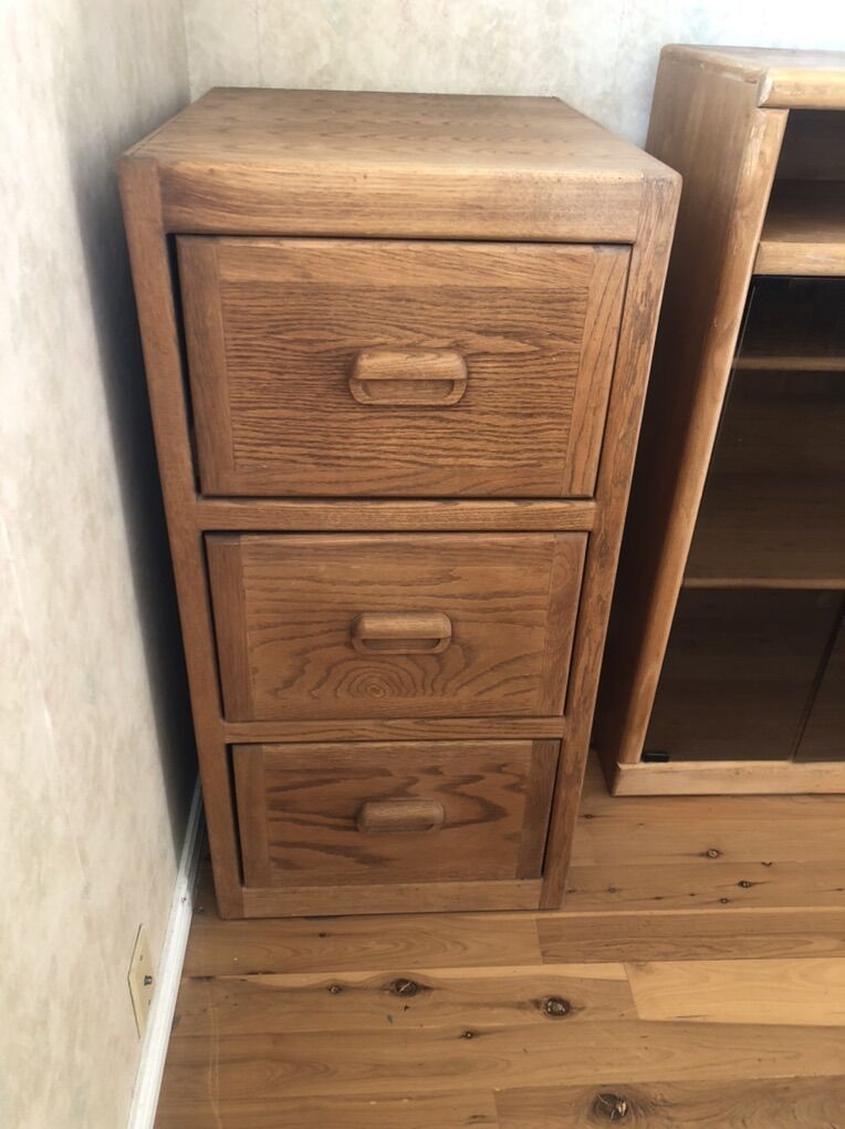 Oak Filing Cabinet