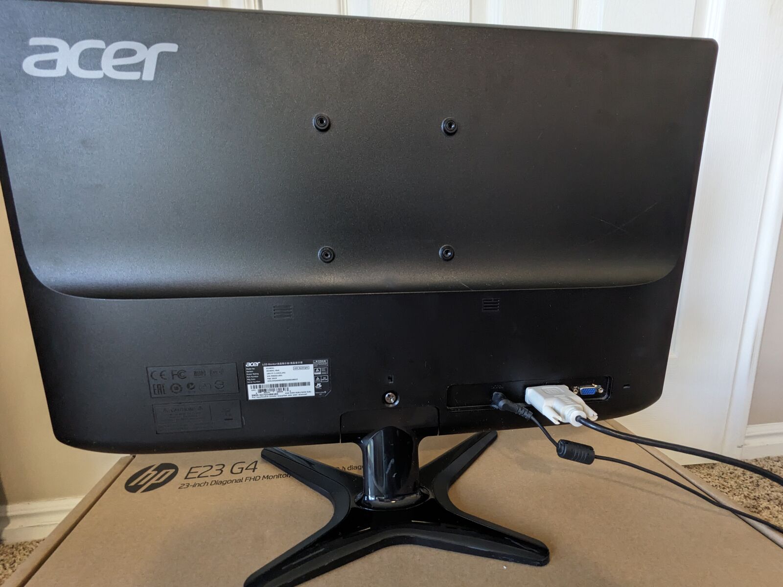 24" Acer Monitor - G246HL ABD 2015 LCD LED backlit