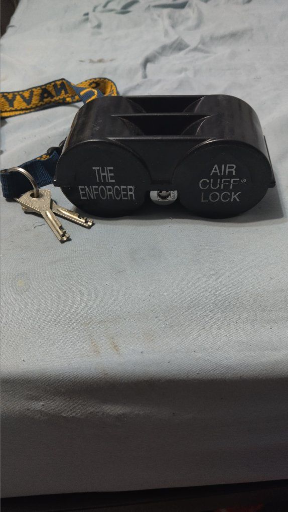The Enforcer Air Cuff Lock Security Device - semi air brakes Anti-Theft Lock