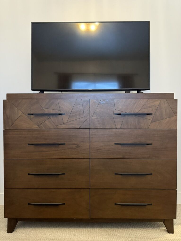 Solid Dark Wood Dresser