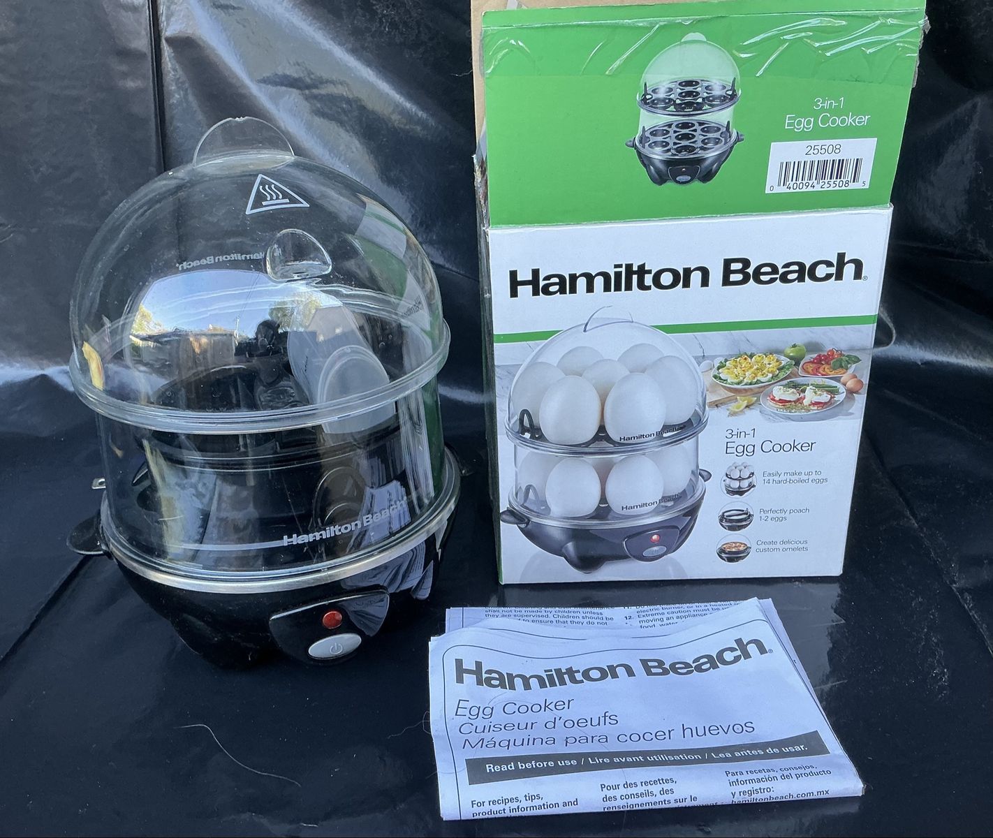 Hamilton Beach 3-in-1 Egg Cooker 25508 - Boils, Poaches, and Makes Omelets, Serves up to 14 Eggs