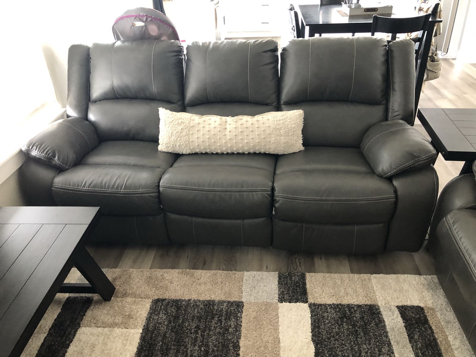 Leather couch set