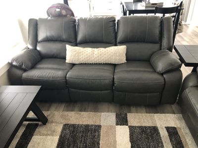 Leather couch set