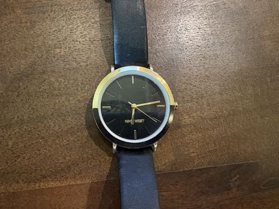 Black & Gold Nine West Watch w/ Black Band