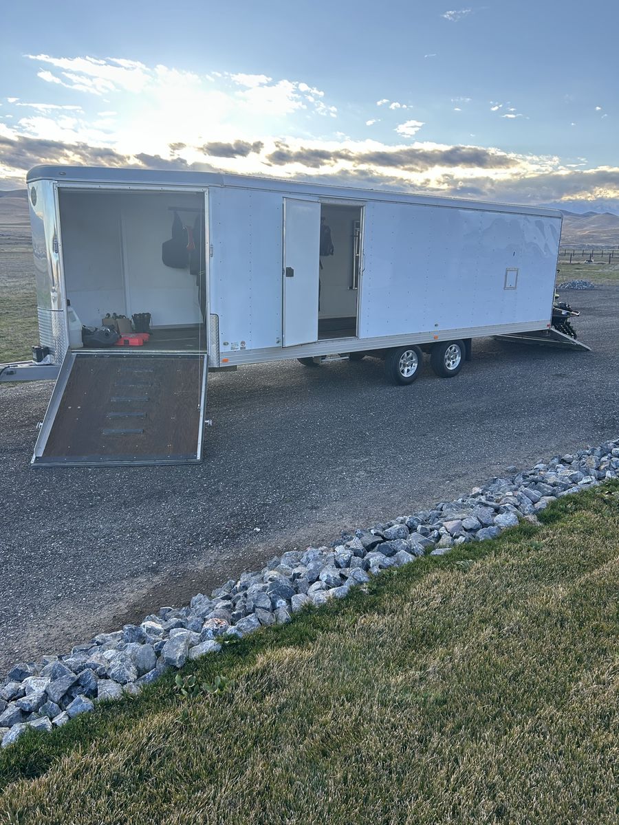 2014 Wells Cargo Enclosed Trailer - New Tires, Ski Glides, Storage for 4 Sleds