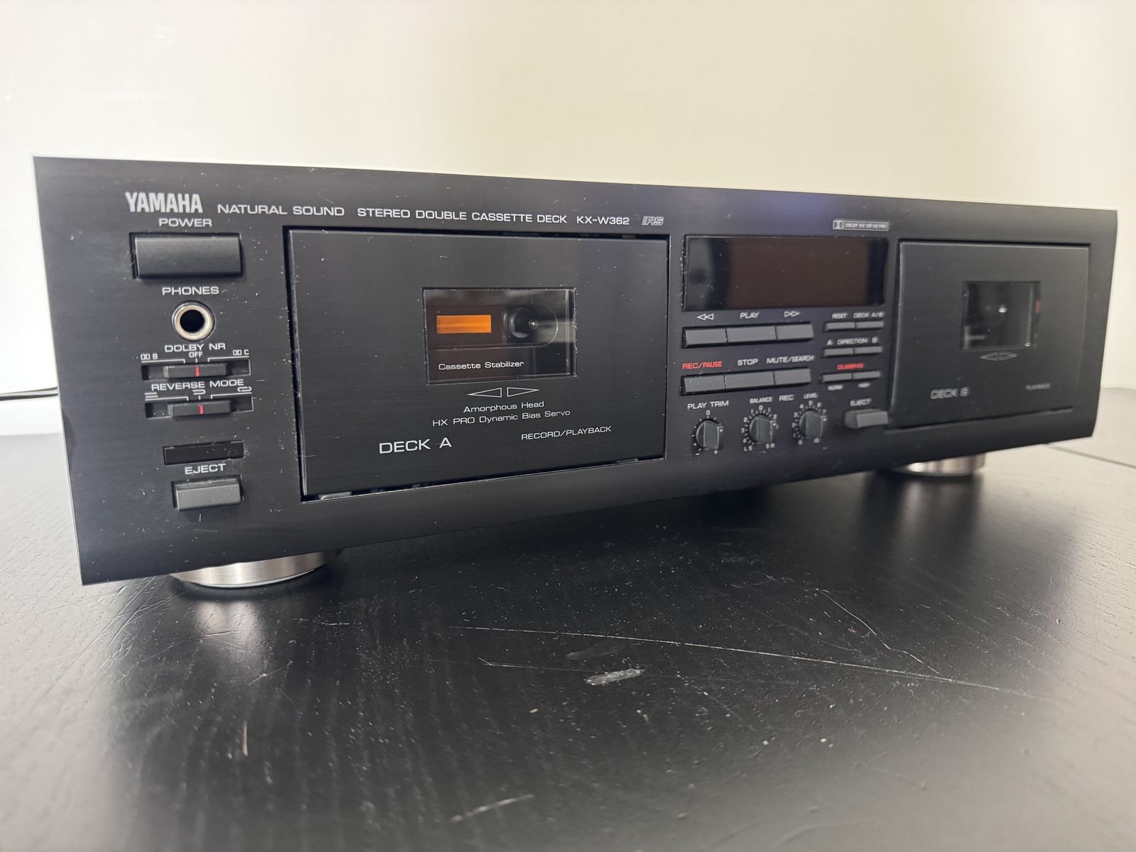 Yamaha KX-W362 Natural Sound Stereo Double Cassette Deck HX Pro, Dolby B/C, Auto Reverse