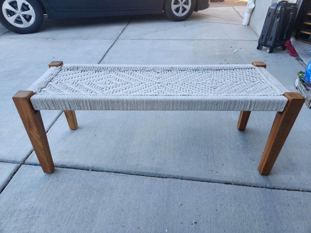 Woven Bench / Entryway Bench
