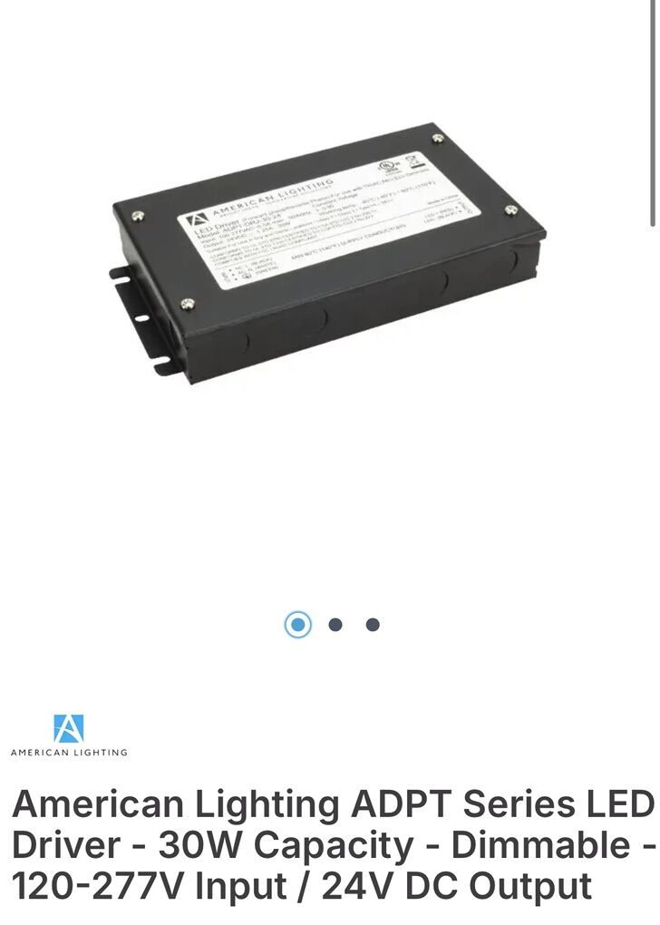 LED Lighting Voltage Driver 24VDC 30W