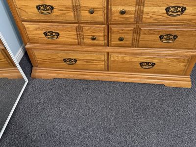 Wooden Dresser with 8 Drawers - Classic Oak Finish