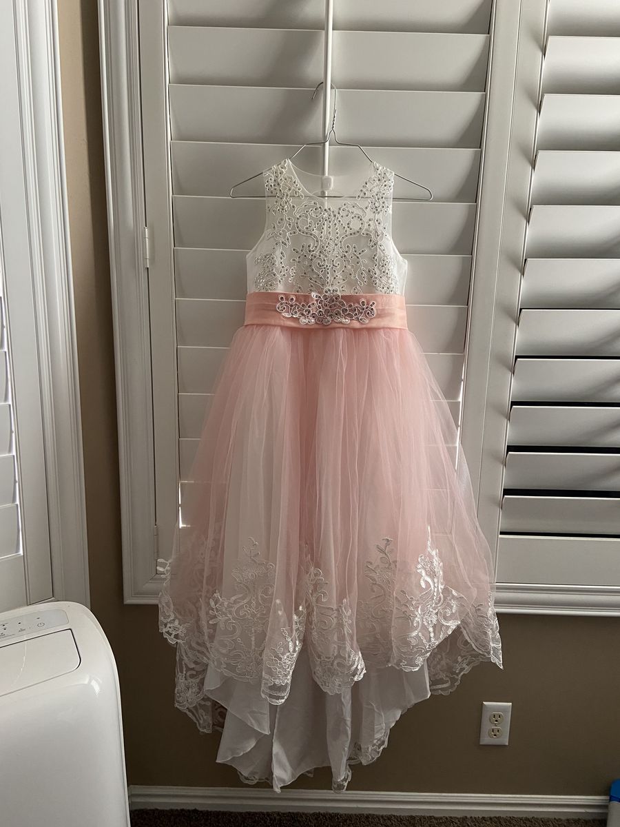 OBO-Girls Embroidery Princess Dress Wedding Birthday Party Long Tail Prom Gown