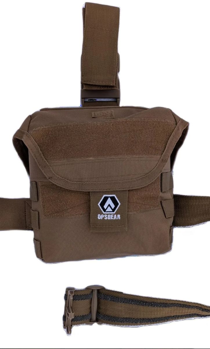 The Drop Leg Dump Pouch fits a size range of S-XL. Brand new