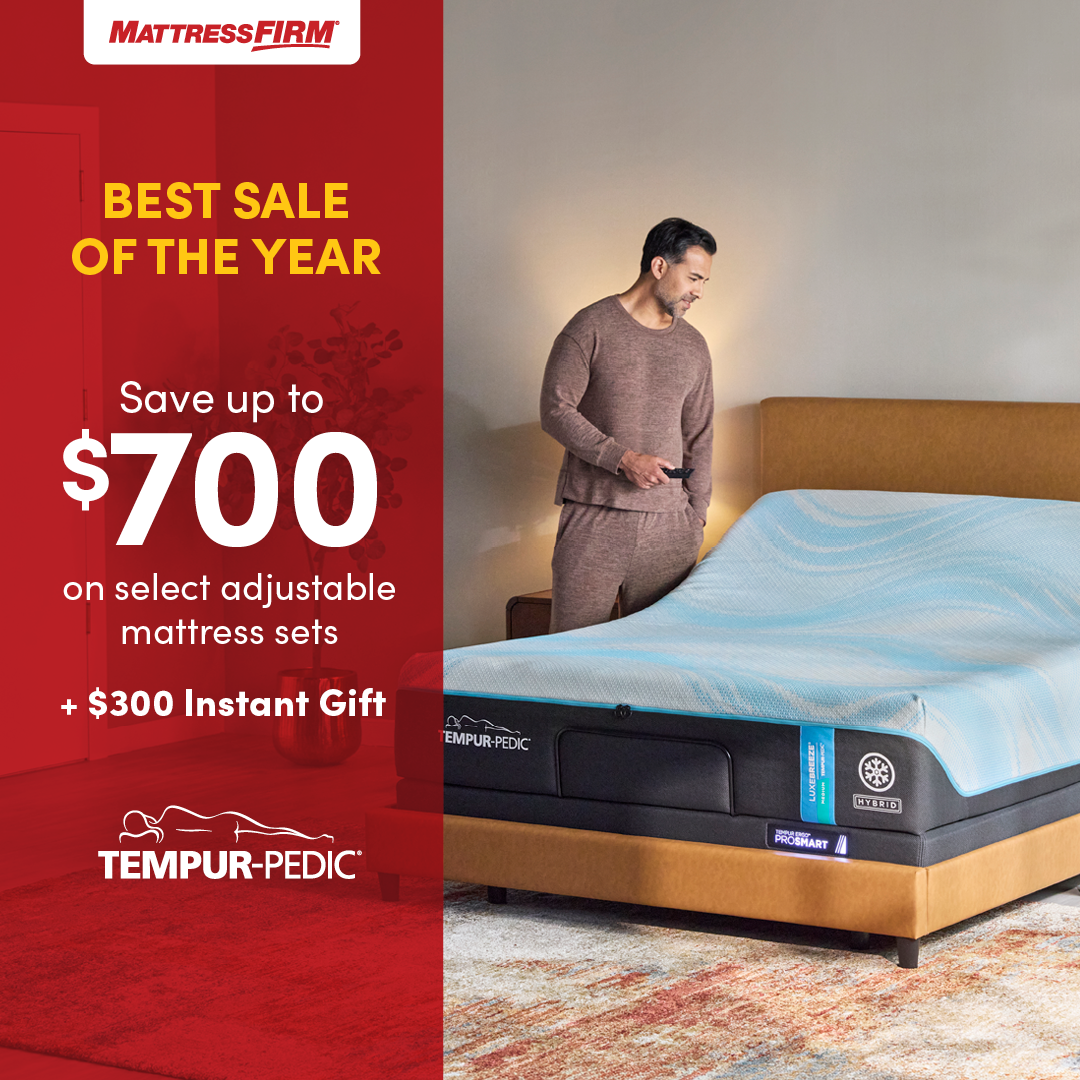 Labor Day Sale: Save up to $700 on select Tempur-Pedic® adjustable mattress sets