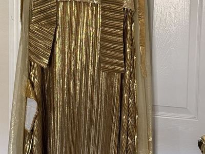 Adult Cleopatra Egyptian Queen Costume with Accessories - Gold, Size XL