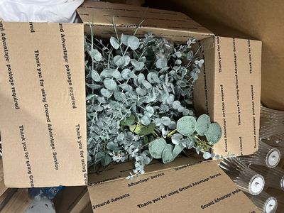 Box of mixed greenery