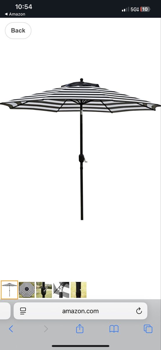 BRAND NEW - 9’ Outdoor Patio Umbrella with Tilt Mechanism and Heavy-Duty 45 lb. Stand