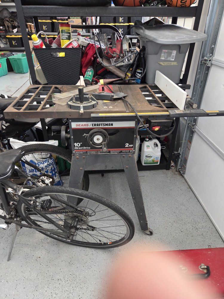 Sears Craftsman 10" Direct Drive 2HP Table Saw - Reliable Woodworking Power Tool