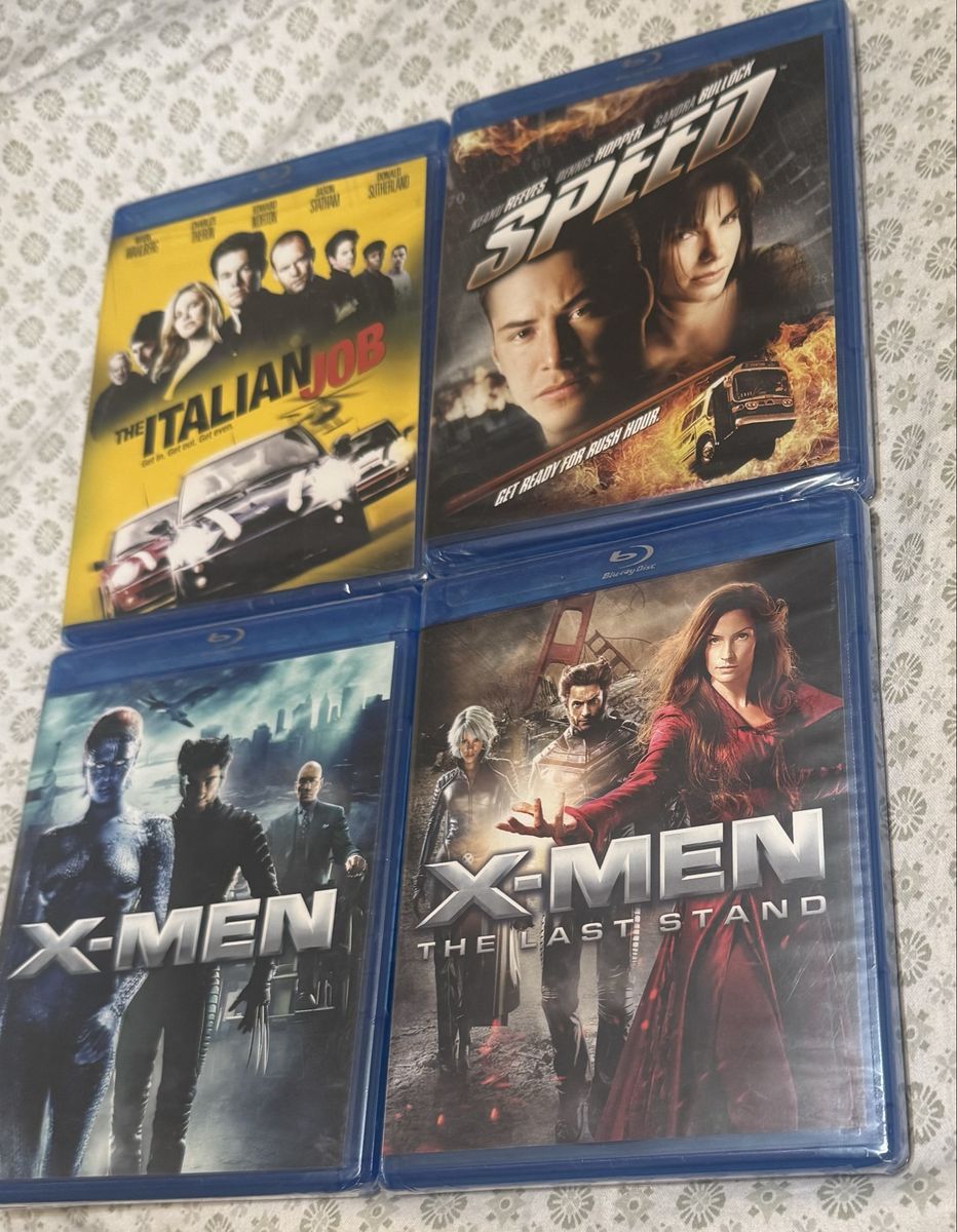 4 Blu-ray Discs: The Italian Job, Speed, X-Men, & X-Men The Last Stand Movie Collection