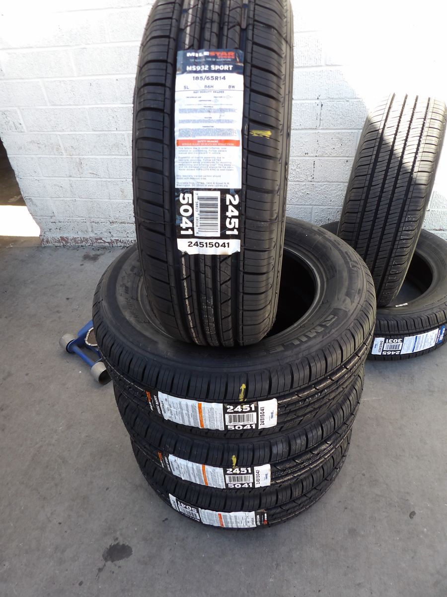 185/65R14 MILESTAR MS932 SPORT SET OF BRAND NEW TIRES