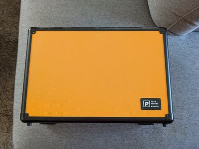Slab Armor Trading Card Storage Case - Orange, Hard Shell, Combination Locks and Top Loaders