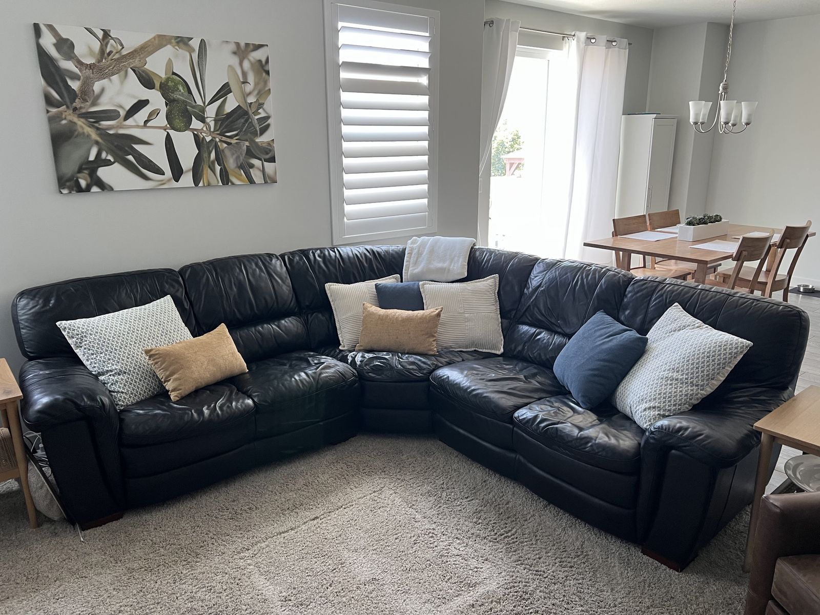 Black Leather Sectional from RC Willey