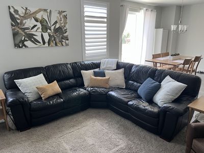 Black Leather Sectional from RC Willey