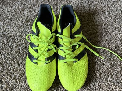 Adidas ACE 16.4 Soccer Cleats Neon Yellow Black, men’s size 7.5