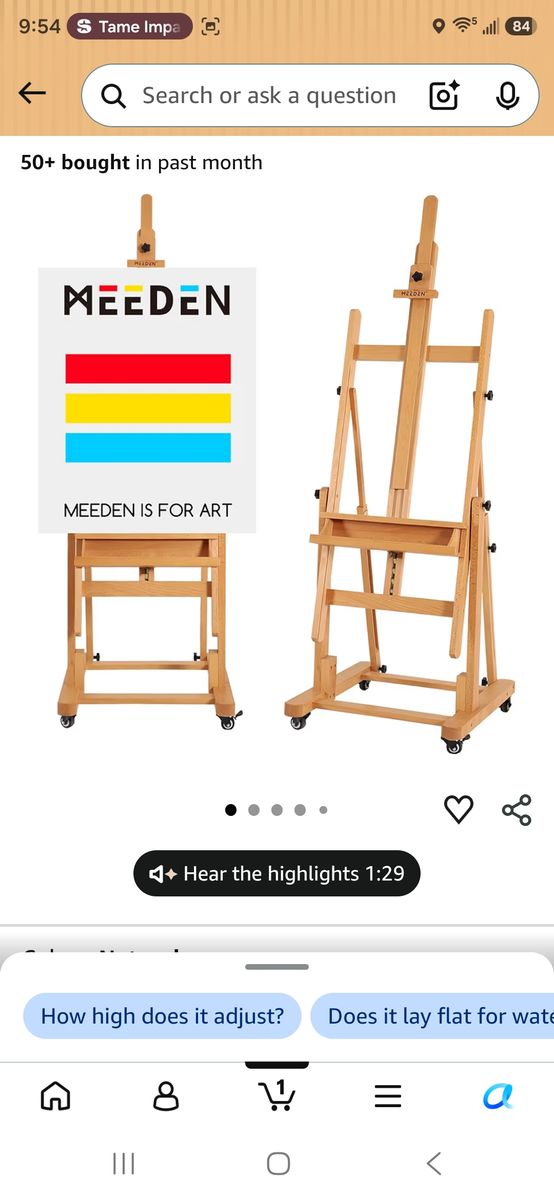 MEEDEN Extra Large Heavy-Duty H-Frame Studio Easel
