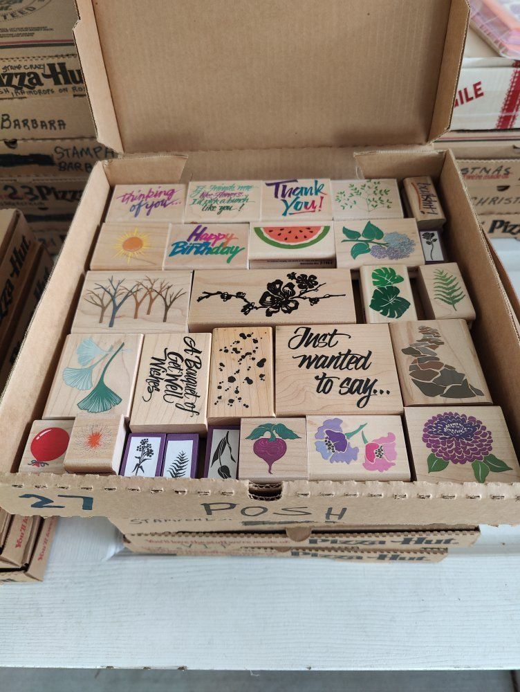 Box #27 of 65, New, old stock rubber stamps, designed mainly for people that like to make their own greeting cards.