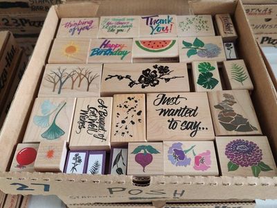 Box #27 of 65, New, old stock rubber stamps, designed mainly for people that like to make their own greeting cards.