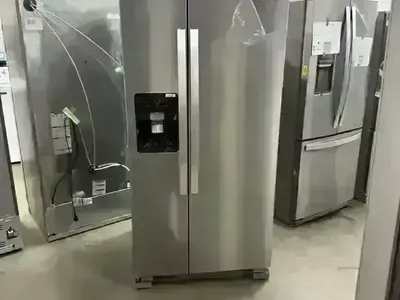 NEW WHIRLPOOL 33 INCH WIDE STAINLESS SIDE BY SIDE