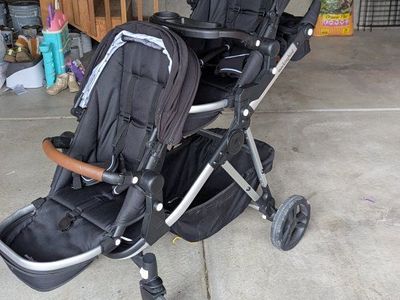 Mockingbird double stroller with extras
