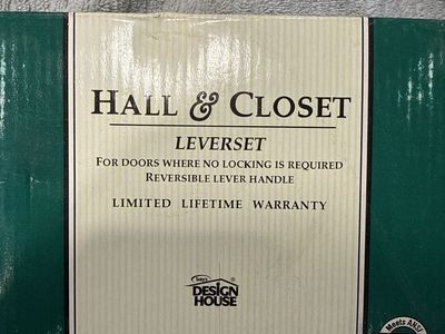 12 count door handle Design House hall & closet lever set, satin nickel