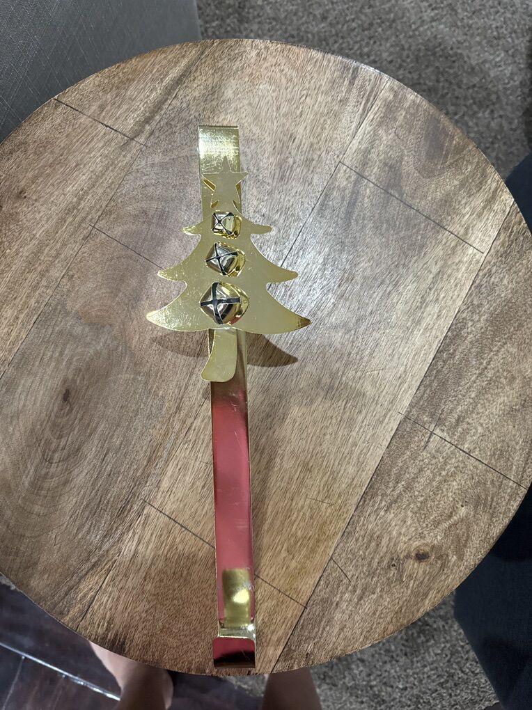 Gold Christmas Tree Door Hanger With Bells