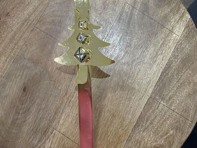 Gold Christmas Tree Door Hanger With Bells