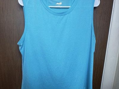 AVIA Women's Blue Activewear Tank Top - Size L, Lightweight & Breathable