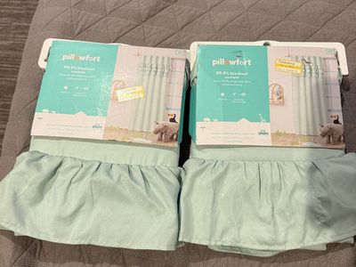 NEW 2 Pillowfort Blackout Curtains Mint Green