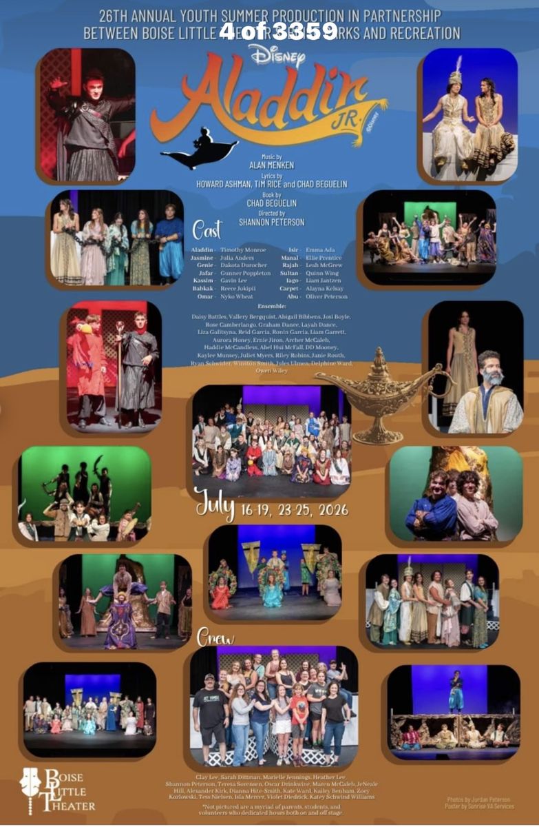 2 tickets for Aladdin Jr in Boise, ID July 23, 2026