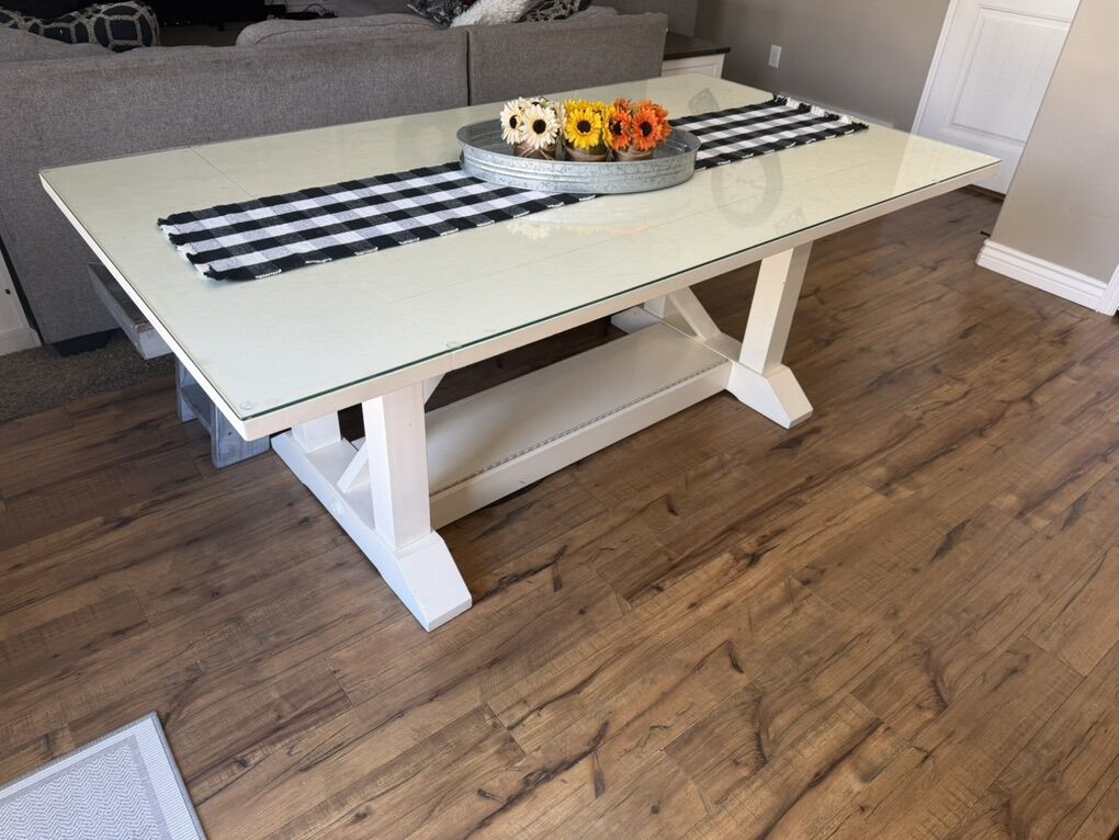 White Dining Table With Extensions