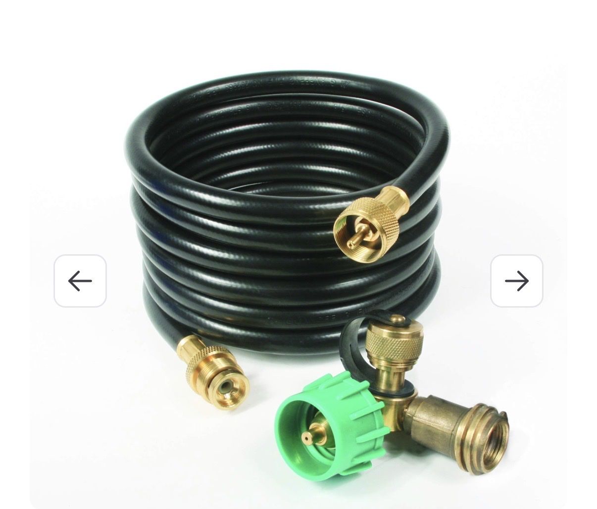 Brand new!Camco Olympian 90 Degree Heavy Duty Propane Tee with 12 ft Hose