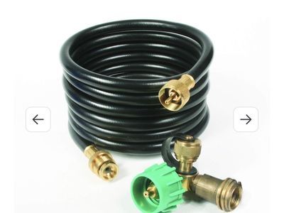 Brand new!Camco Olympian 90 Degree Heavy Duty Propane Tee with 12 ft Hose